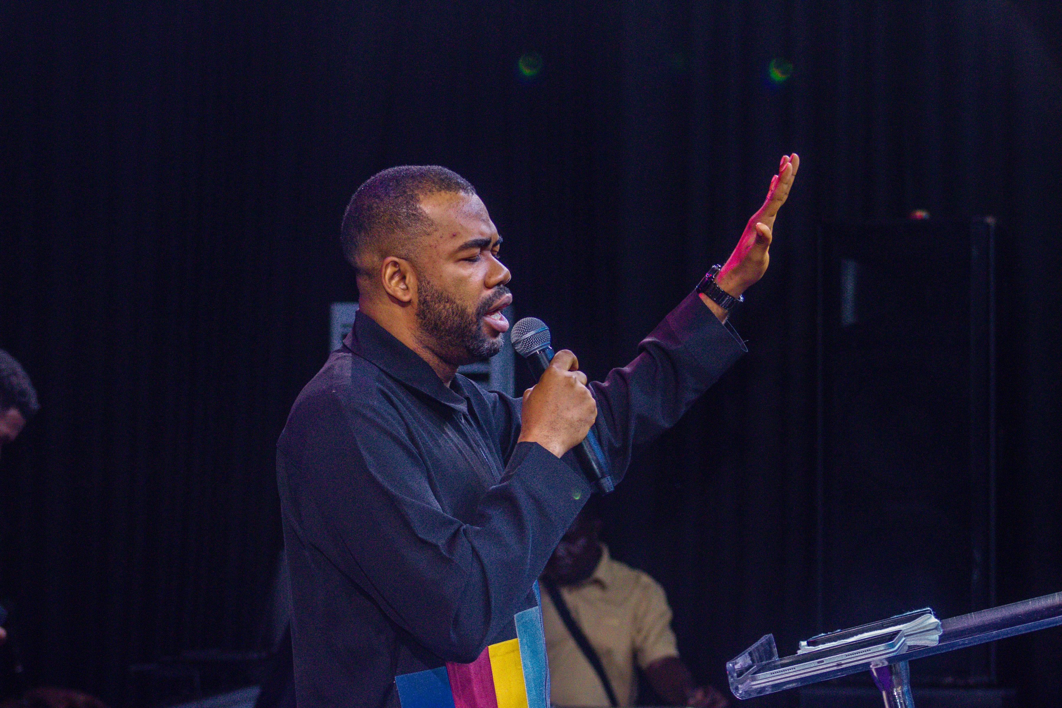 Pastor Victor Eforuoku ministering
